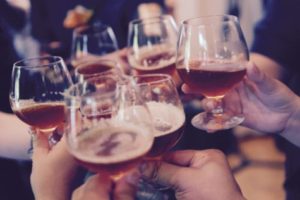 drinking beer