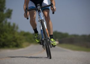 Person riding bicycle