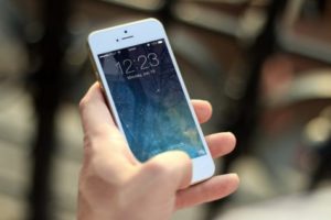 Person using smartphone