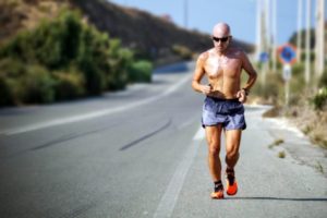 Man running outside