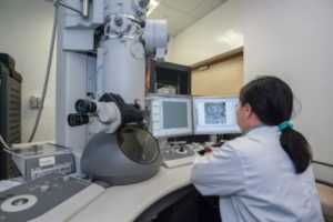 A doctor examines the test results of a patient, 