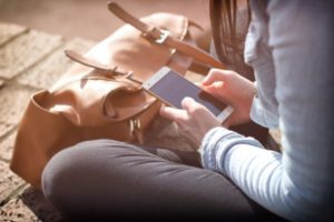 Person on smartphone