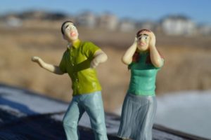 Scared, worried, or frightened figures