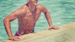 Man in swimming pool