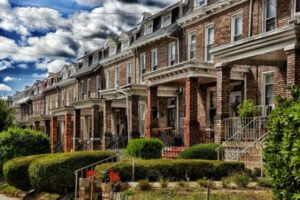 Row homes in Washington, DC