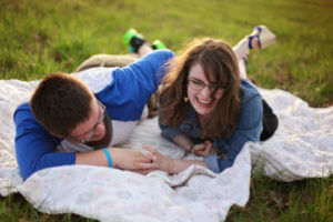 Couple laughing