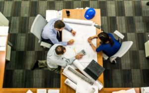 People working in an office