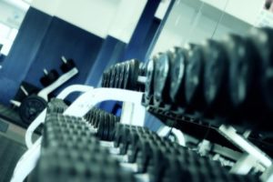 Weight rack at gym