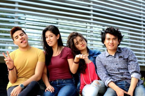 Group of teens