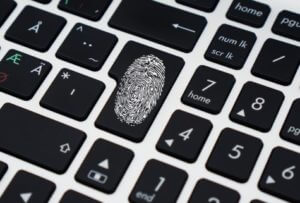 Fingerprint on keyboard