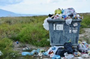 Garbage at landfill