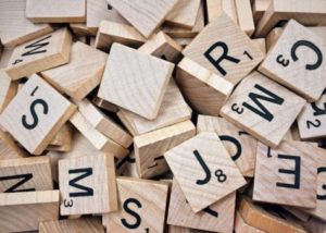 Scrabble tiles