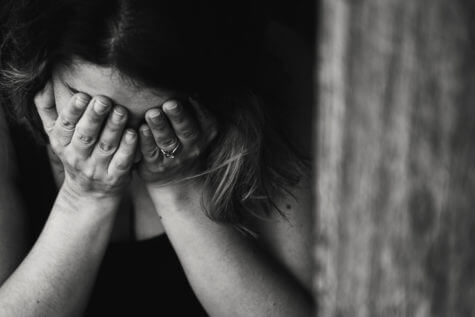Stressed-out woman