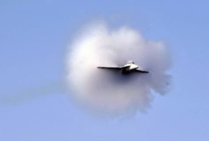 Jet breaking the sound barrier
