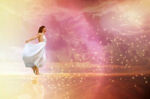 Woman lucid dreaming