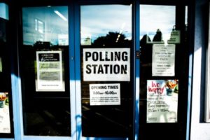 Polling station for voting on Election Day 