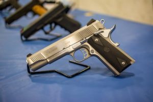 Handgun on display