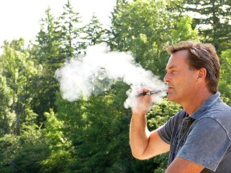 Man smoking an e-cigarette