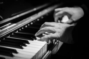 Pianist playing the piano