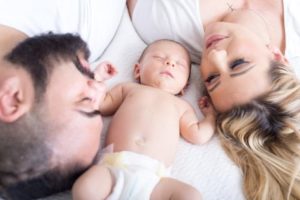 Couple with baby