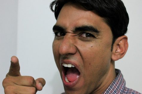 Angry man yelling