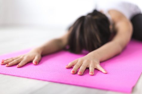 Woman doing yoga pose