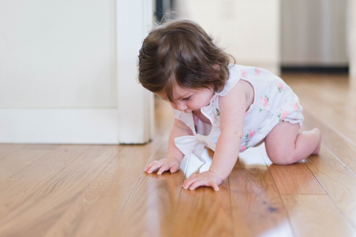 Baby crawling
