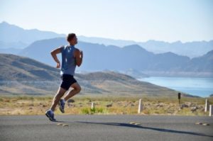 Man running outside