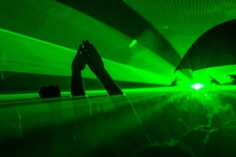 People dancing at rave