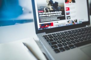 Laptop with online news
