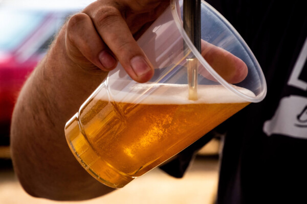 Bartender pouring beer