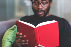 Man reading a book