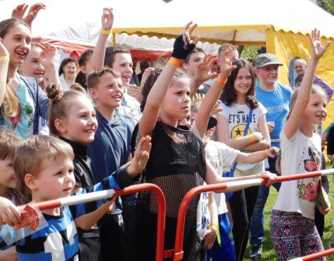 Children waiting in line