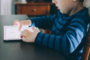Child on tablet