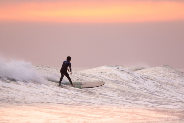 Person surfing in Hawaii