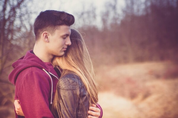 Couple hugging