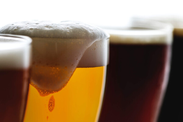 Glasses of beer