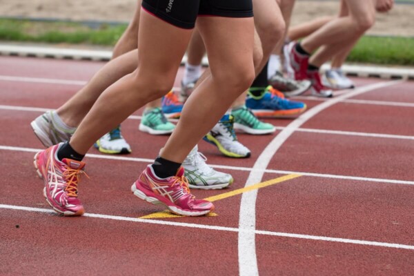 People running on track
