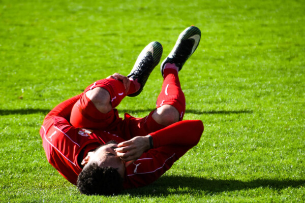 Injured soccer player