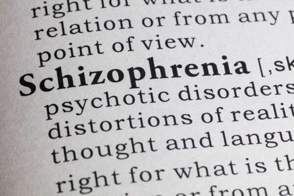 Dictionary definition of the word Schizophrenia