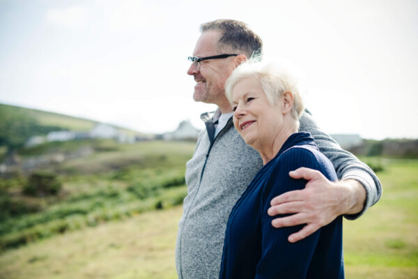 Happy older couple