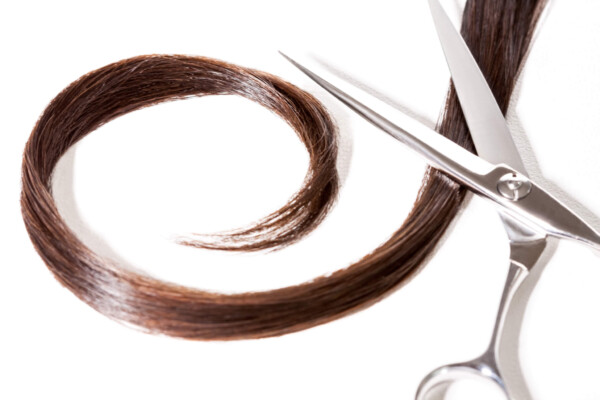 Comb, Scissors and Lock of Hair
