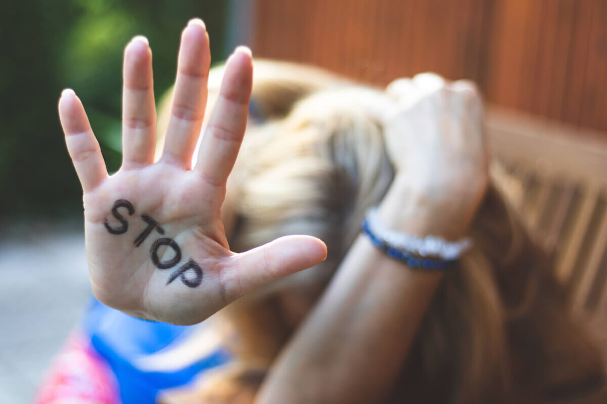 Stop violence against women.
