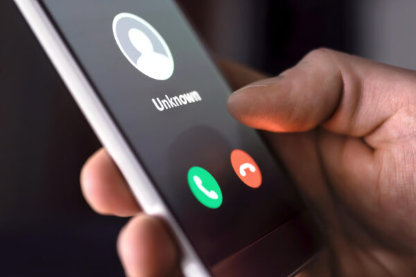 Unknown caller on cellphone