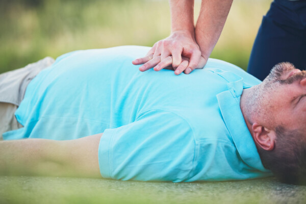 Person performing CPR