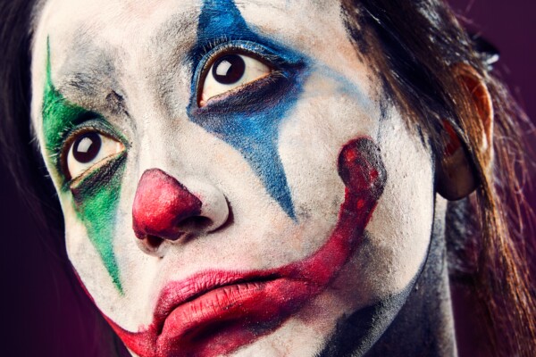 Woman portraying 'The Joker'