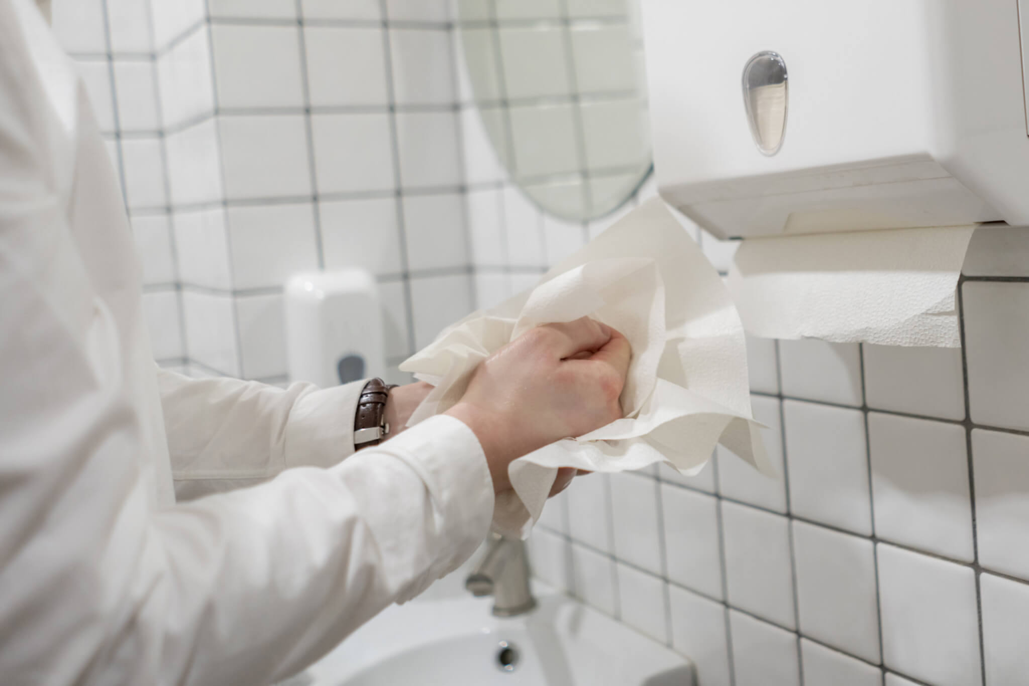 Paper Towels after washing hands