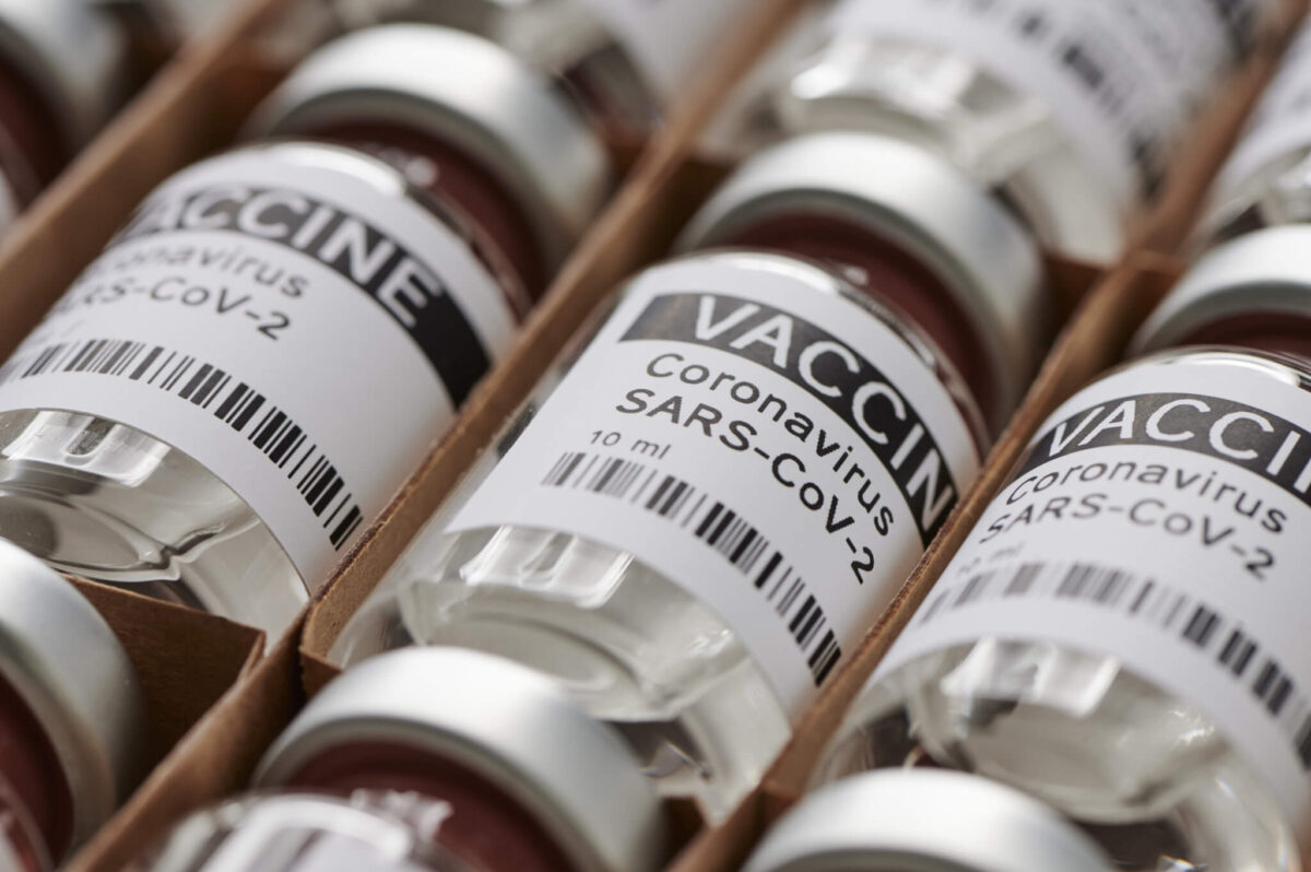 Bottles coronavirus vaccine. sars-cov-2 / COVID-19