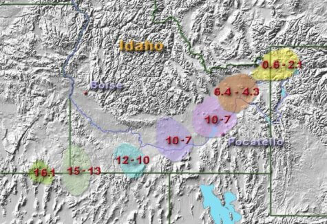 Yellowstone hotspot track. 