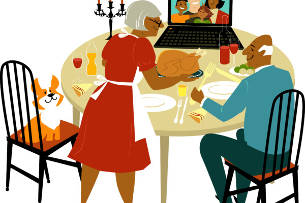 Virtual Thanksgiving: Family has holiday dinner on video chat